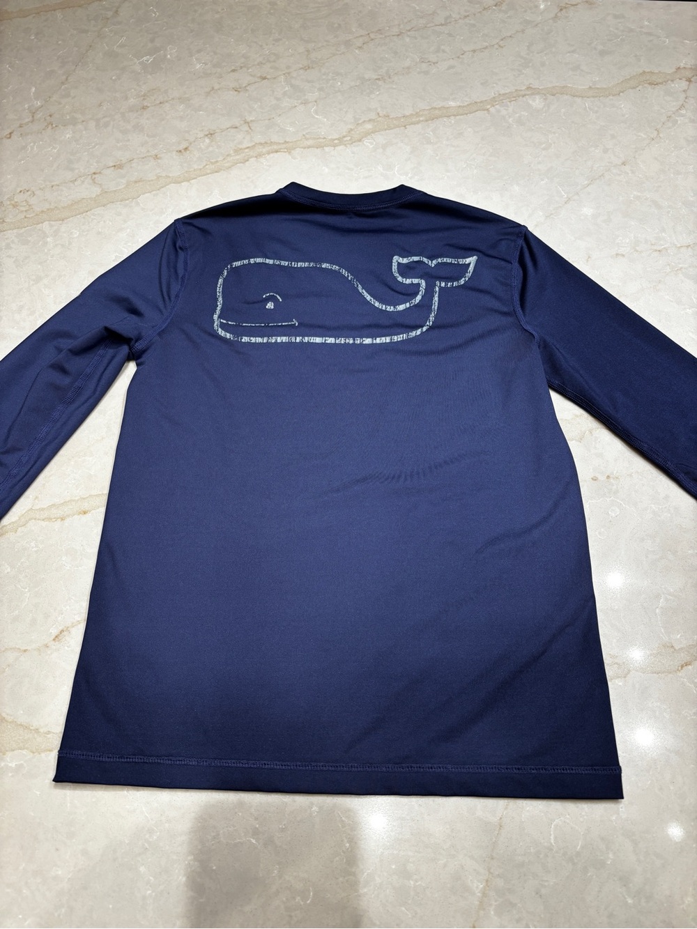 Vineyard Vines Navy Long-Sleeve Whale Tee
